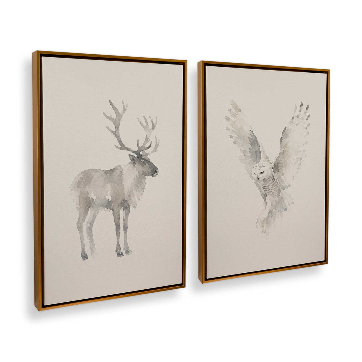 [Color:Polished Gold], Picture of art in a Polished Gold frame at an angle