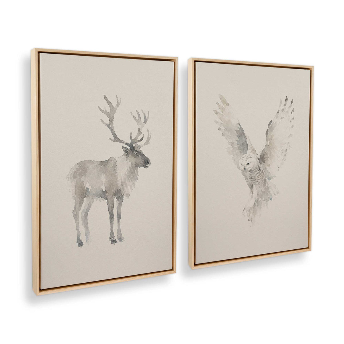 [Color:American Maple], Picture of art in a American Maple frame at an angle