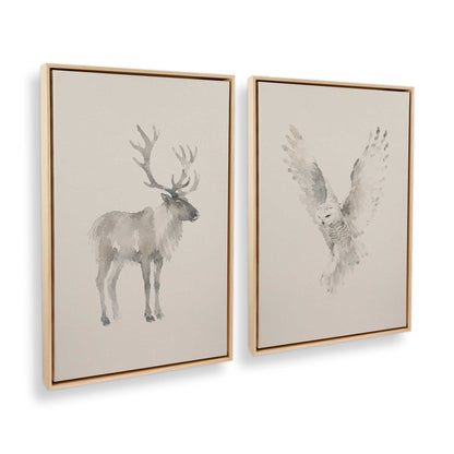 [Color:American Maple], Picture of art in a American Maple frame at an angle