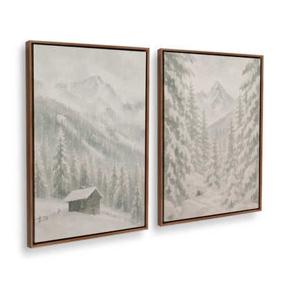 [Color:Walnut], Picture of art in a Walnut frame at an angle