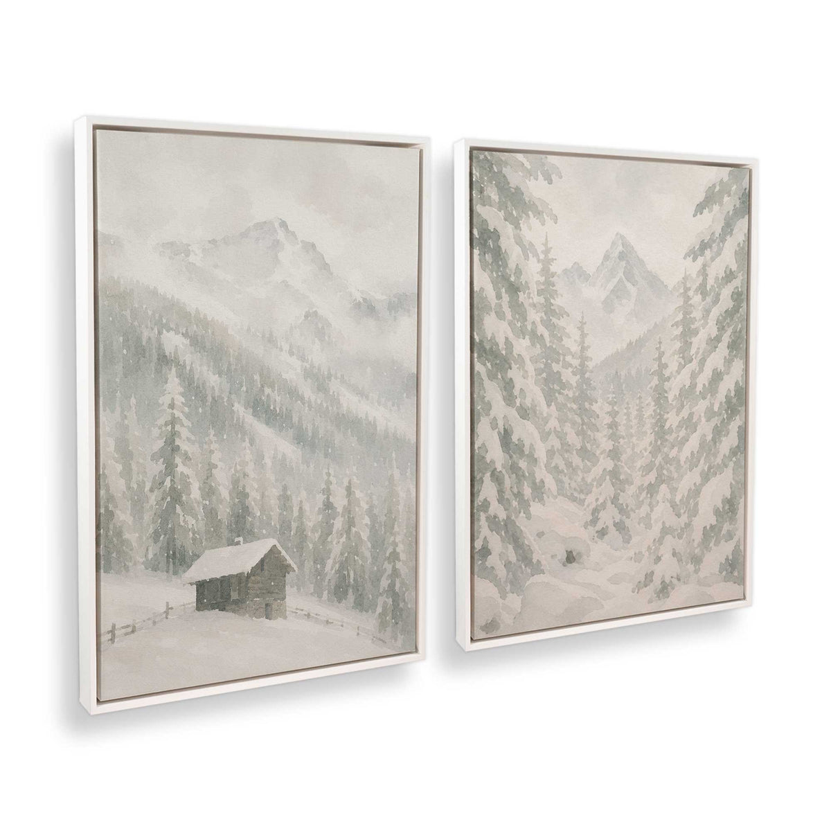 [Color:Opaque White], Picture of art in a White frame at an angle