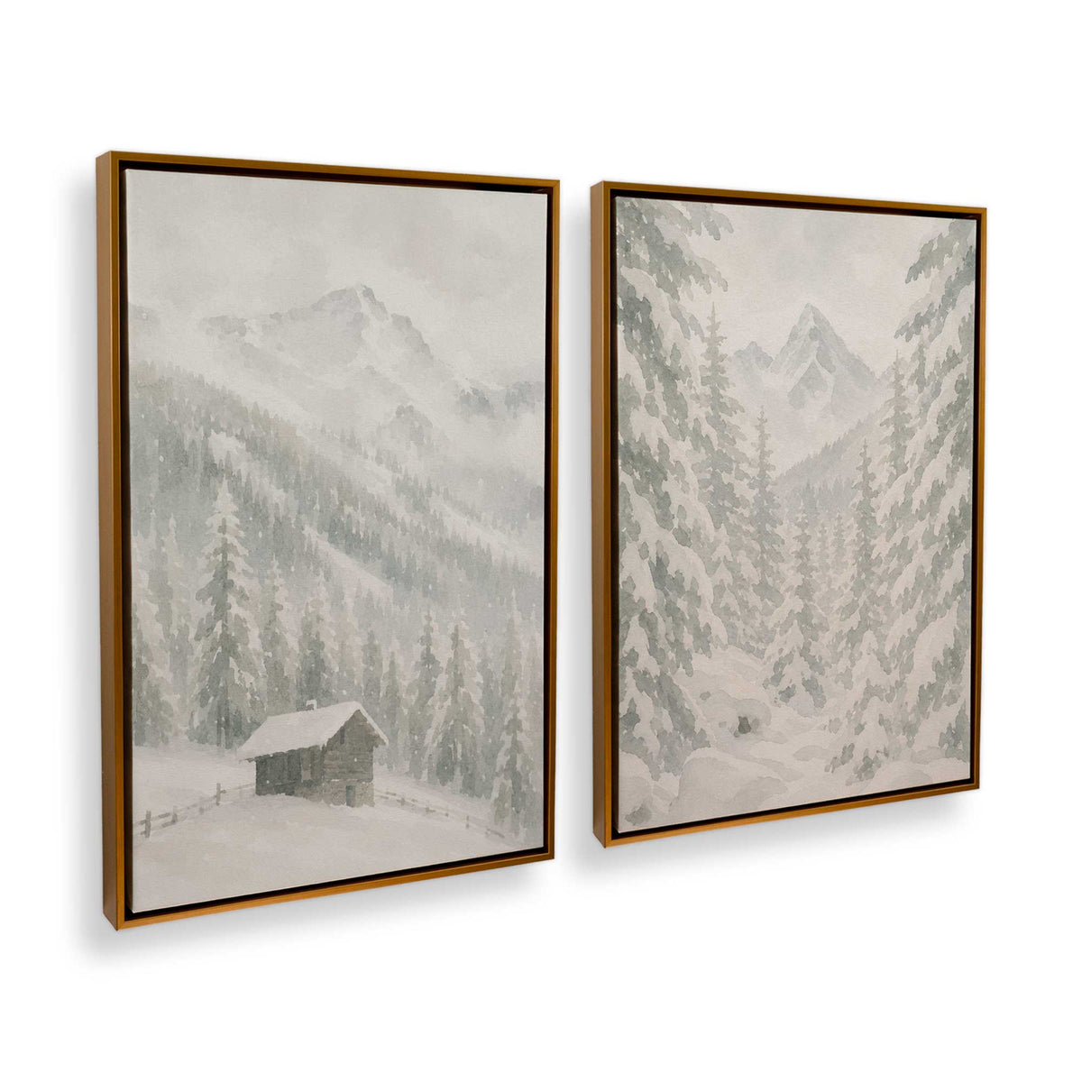 [Color:Polished Gold], Picture of art in a Polished Gold frame at an angle
