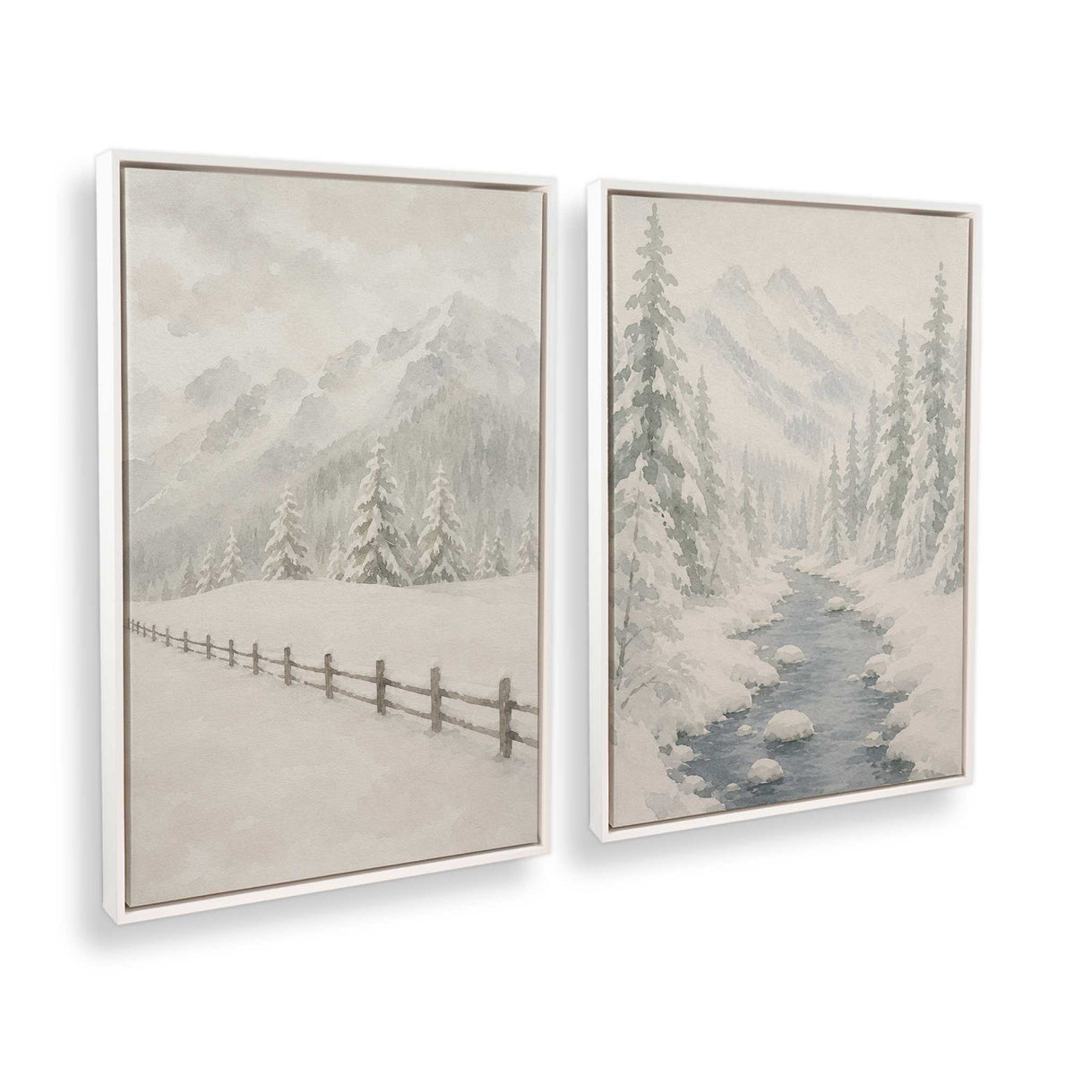 [Color:Opaque White], Picture of art in a White frame at an angle