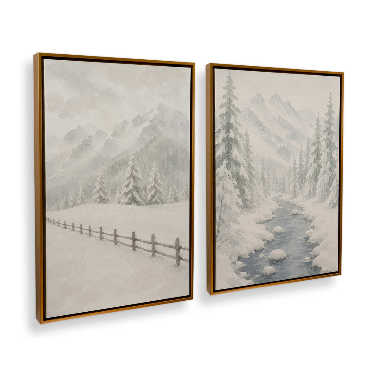 [Color:Polished Gold], Picture of art in a Polished Gold frame at an angle