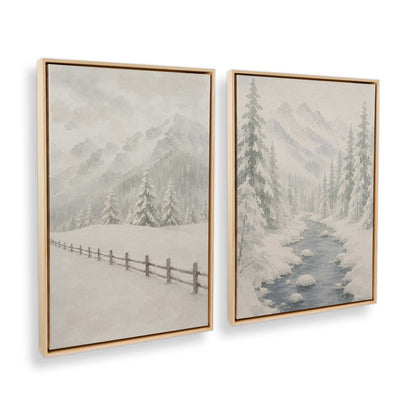 [Color:American Maple], Picture of art in a American Maple frame at an angle