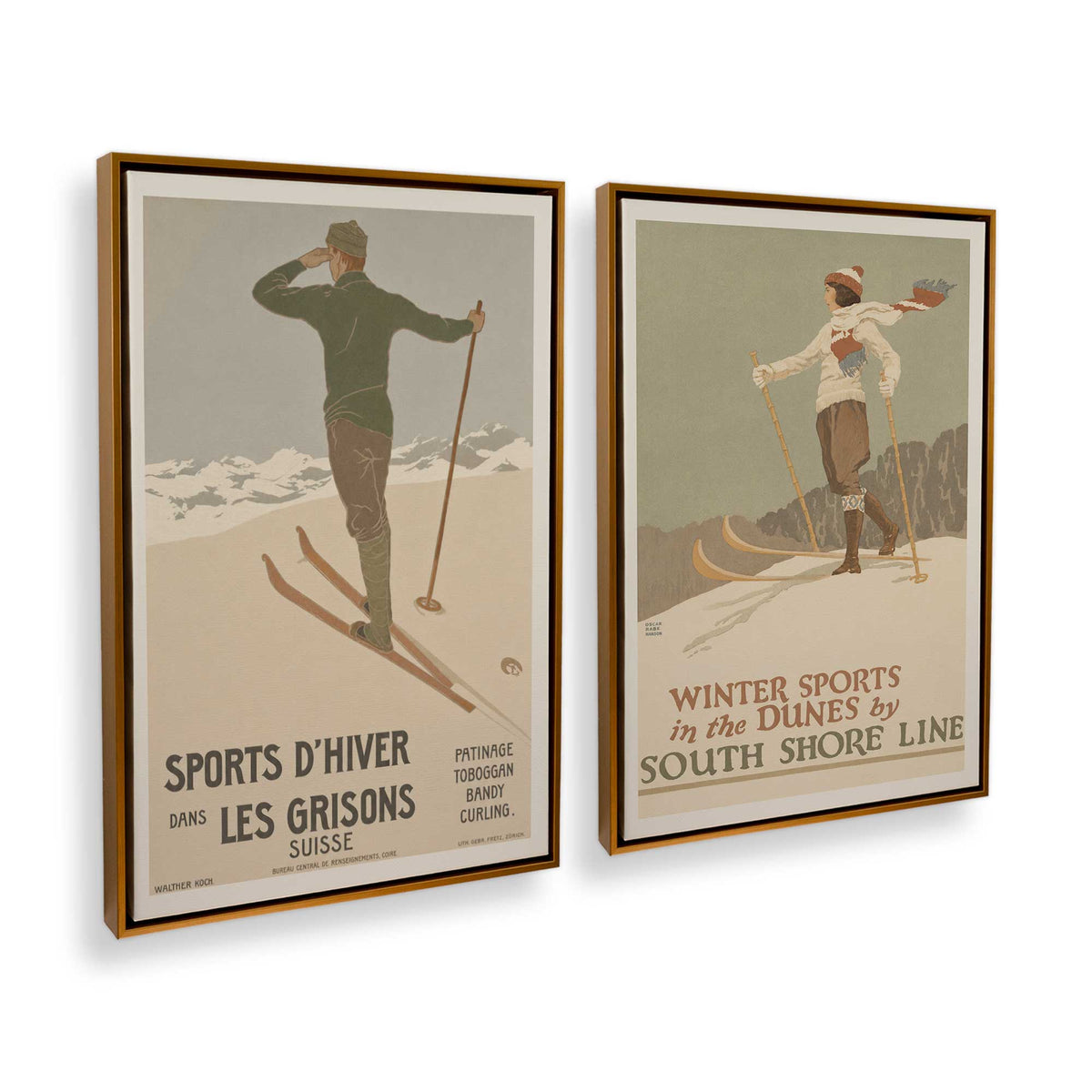 [Color:Polished Gold], Picture of art in a Polished Gold frame at an angle