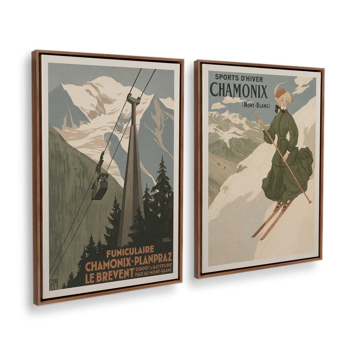 [Color:Walnut], Picture of art in a Walnut frame at an angle