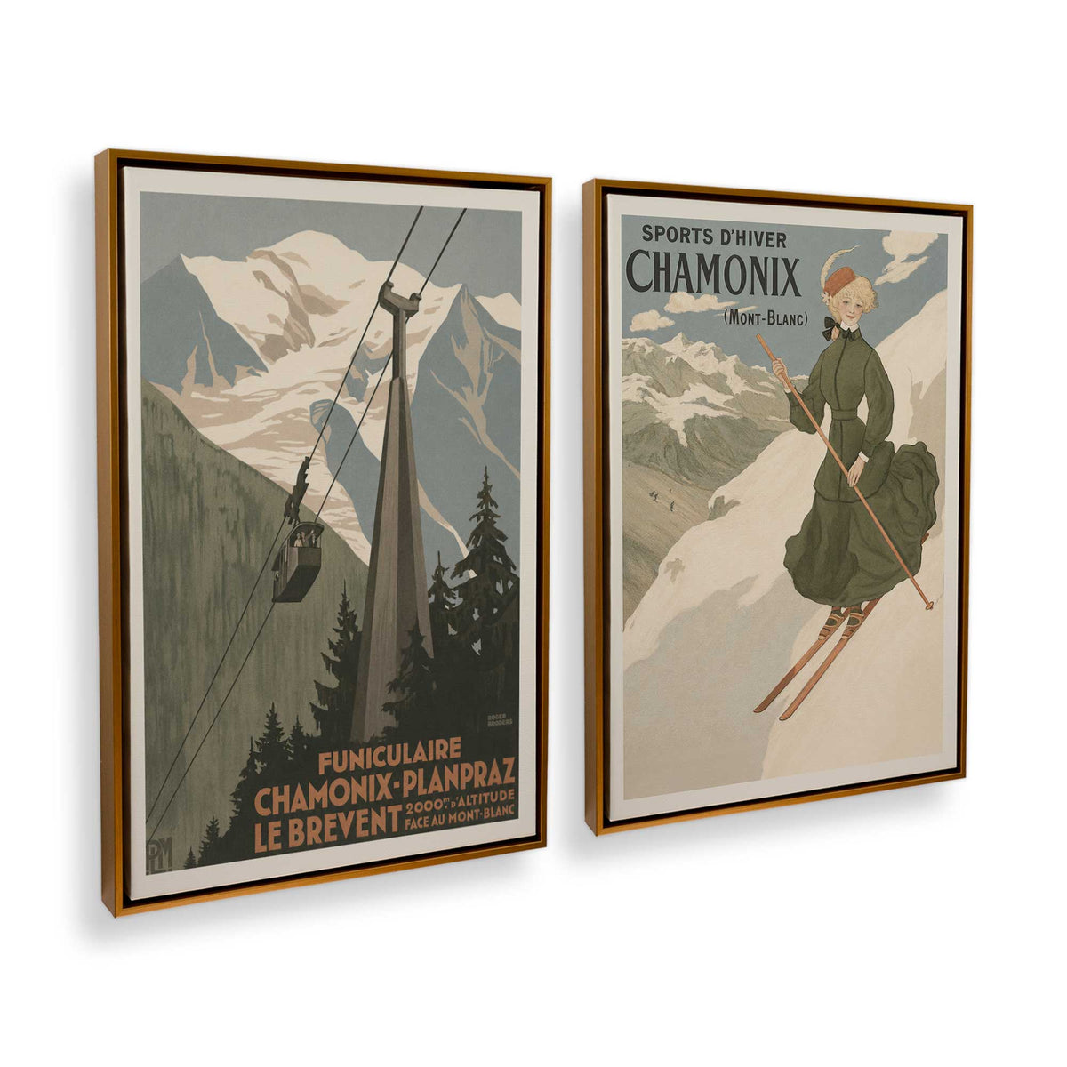 [Color:Polished Gold], Picture of art in a Polished Gold frame at an angle