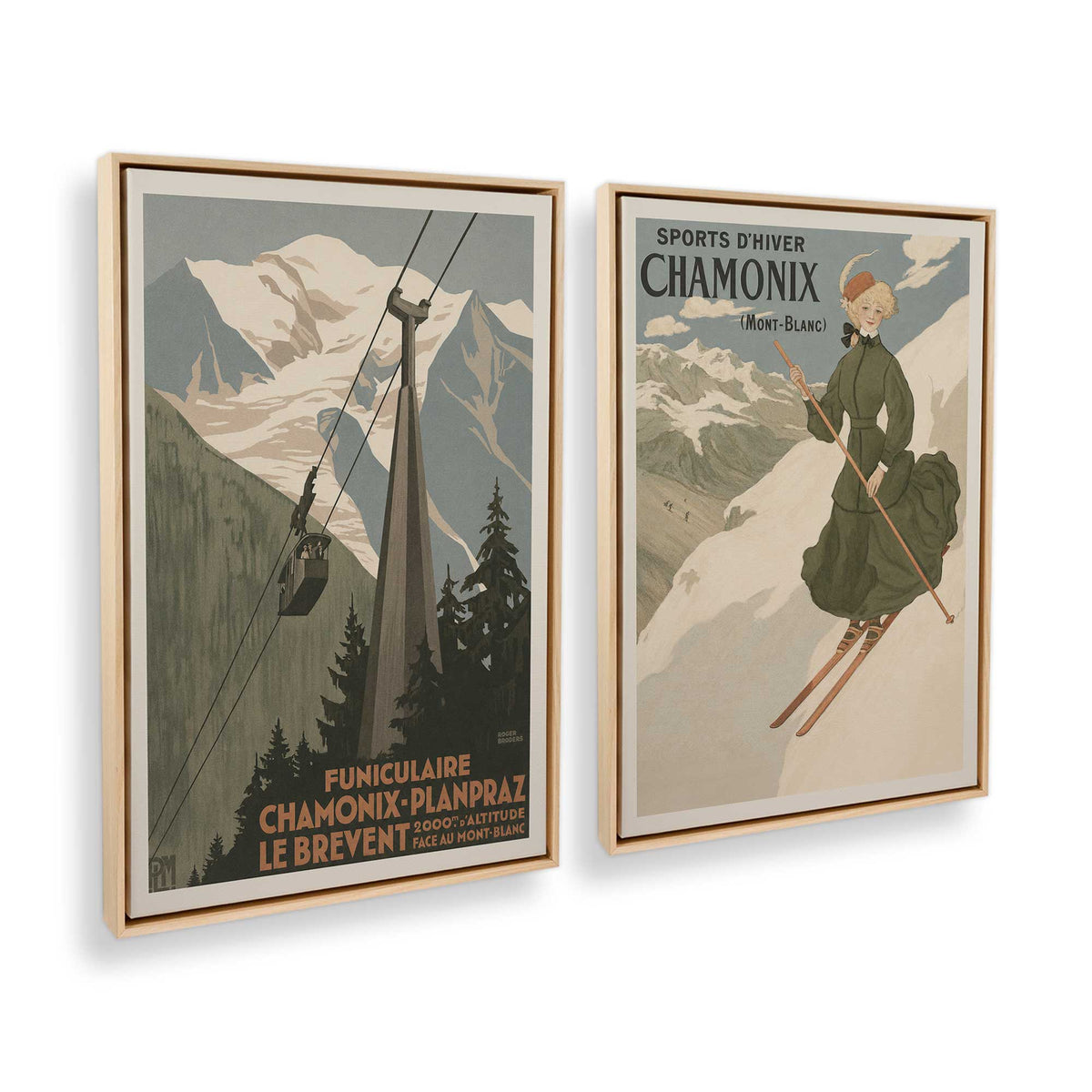[Color:American Maple], Picture of art in a American Maple frame at an angle