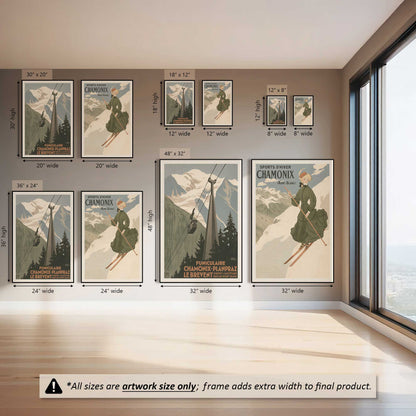 Ski Chic, Set of 2 Canvas Prints