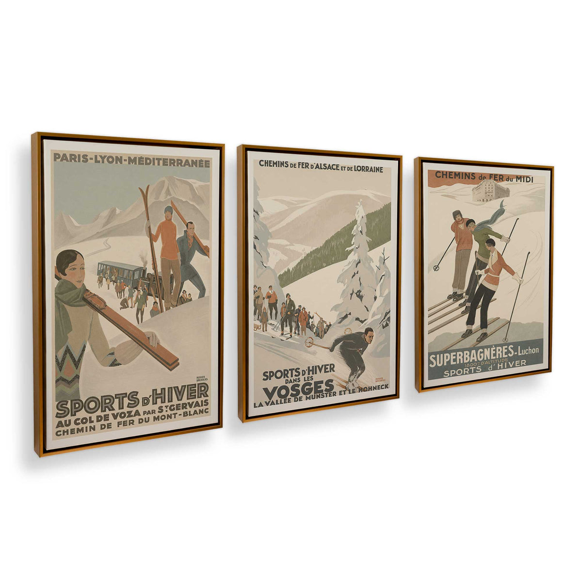 [Color:Polished Gold], Picture of art in a Polished Gold frame at an angle