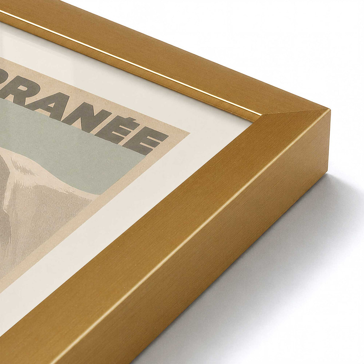 [Color:Polished Gold], Picture of art in a Polished Gold frame of the corner