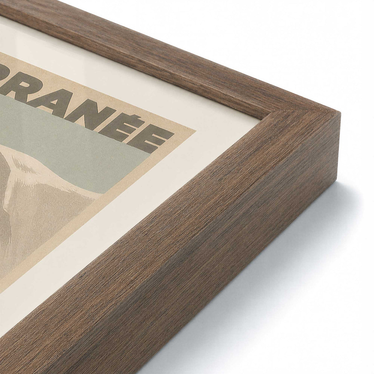 [Color:Walnut], Picture of art in a Walnut frame of the corner