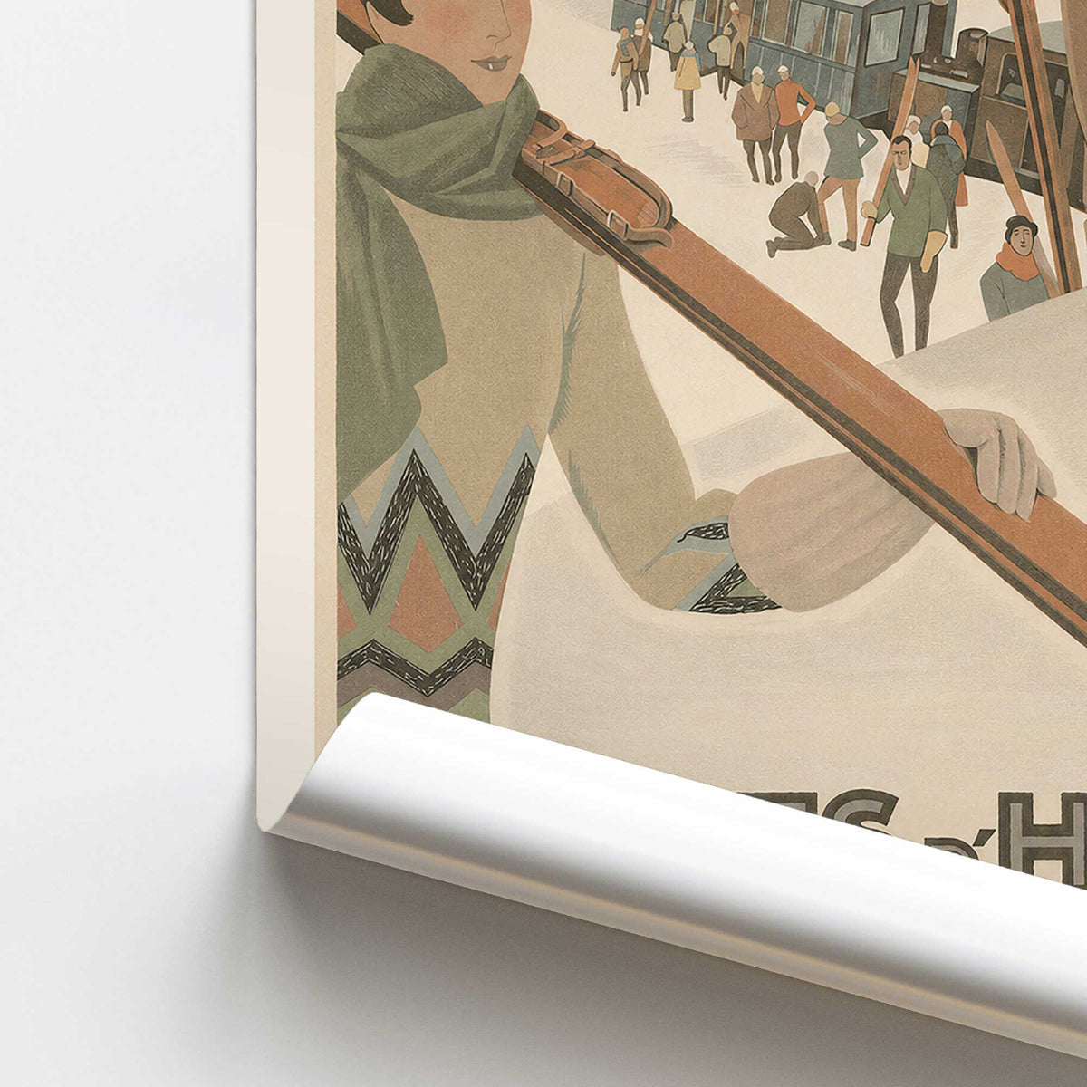 [color:Rolled Print], Picture of close up of art