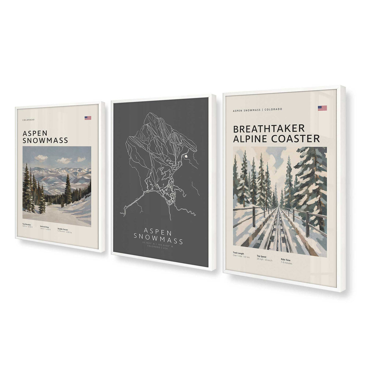 [Color:Opaque White], Picture of art in an Opaque White frame at an angle