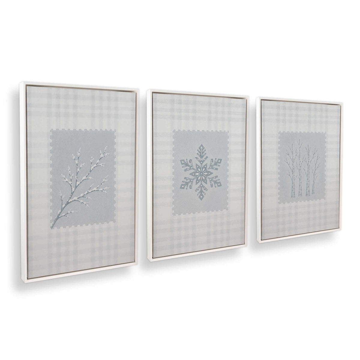 [Color:Opaque White], Picture of art in a White frame at an angle