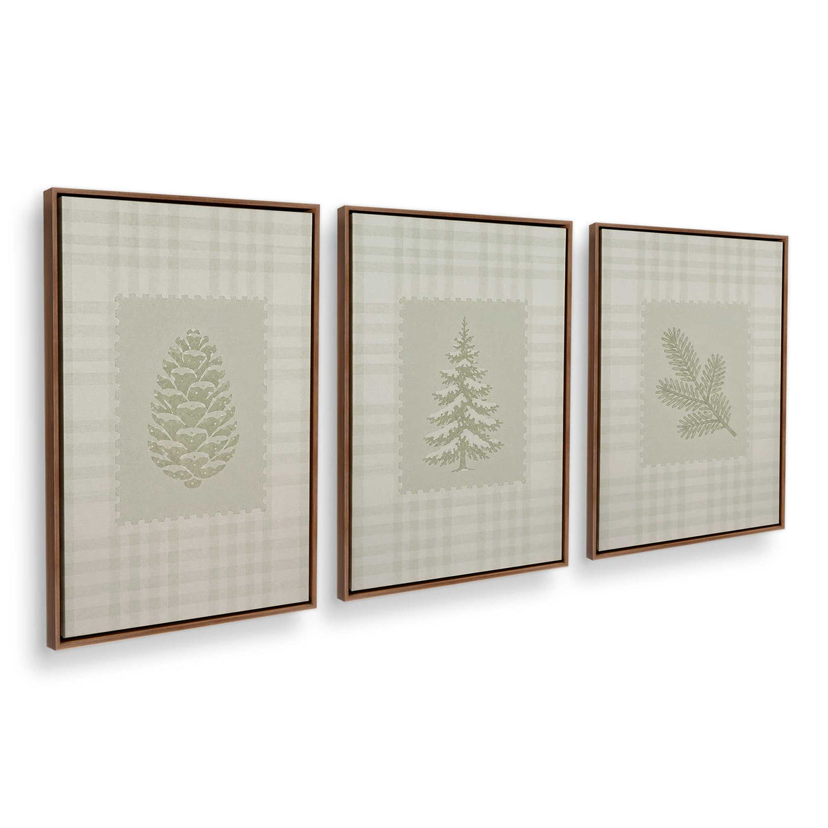 [Color:Walnut], Picture of art in a Walnut frame at an angle