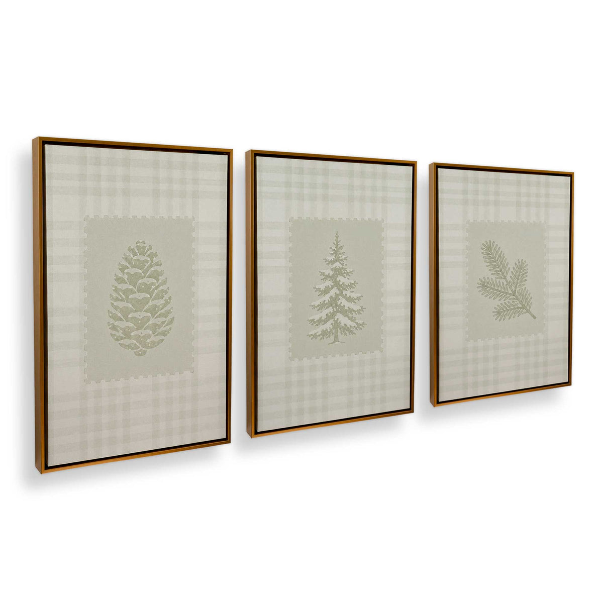[Color:Polished Gold], Picture of art in a Polished Gold frame at an angle
