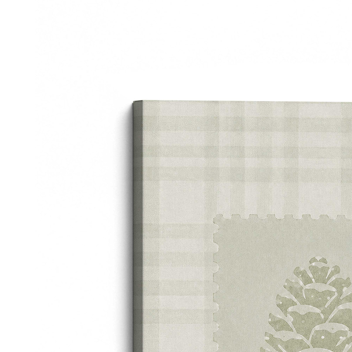[Color:Stretched Canvas], Picture of the corner of the art