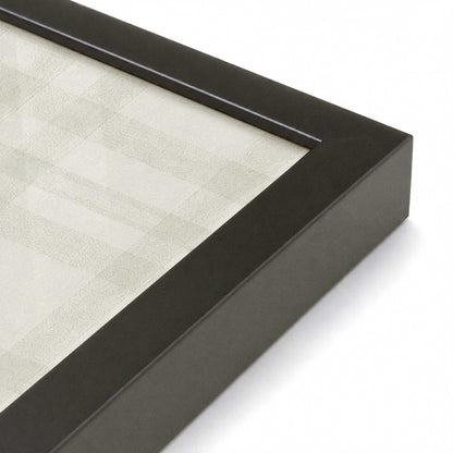 [Color:Satin Black], Picture of art in a Satin Black frame of the corner