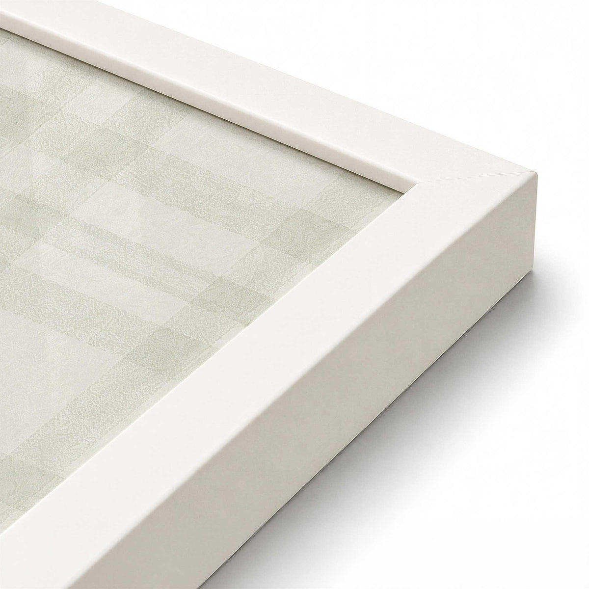[Color:Opaque White], Picture of art in an Opaque White frame of the corner