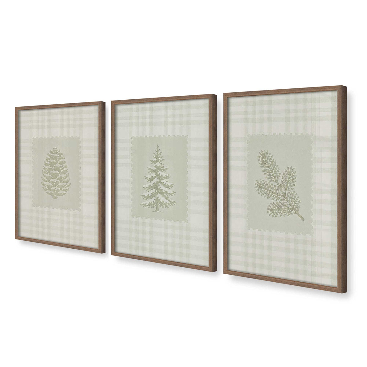 [Color:Walnut], Picture of art in a Walnut frame at an angle