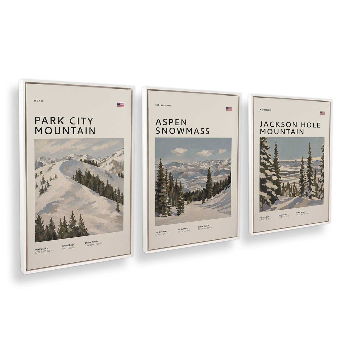 [Color:Opaque White], Picture of art in a White frame at an angle