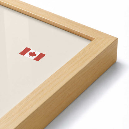 [Color:American Maple], Picture of art in an American Maple frame of the corner