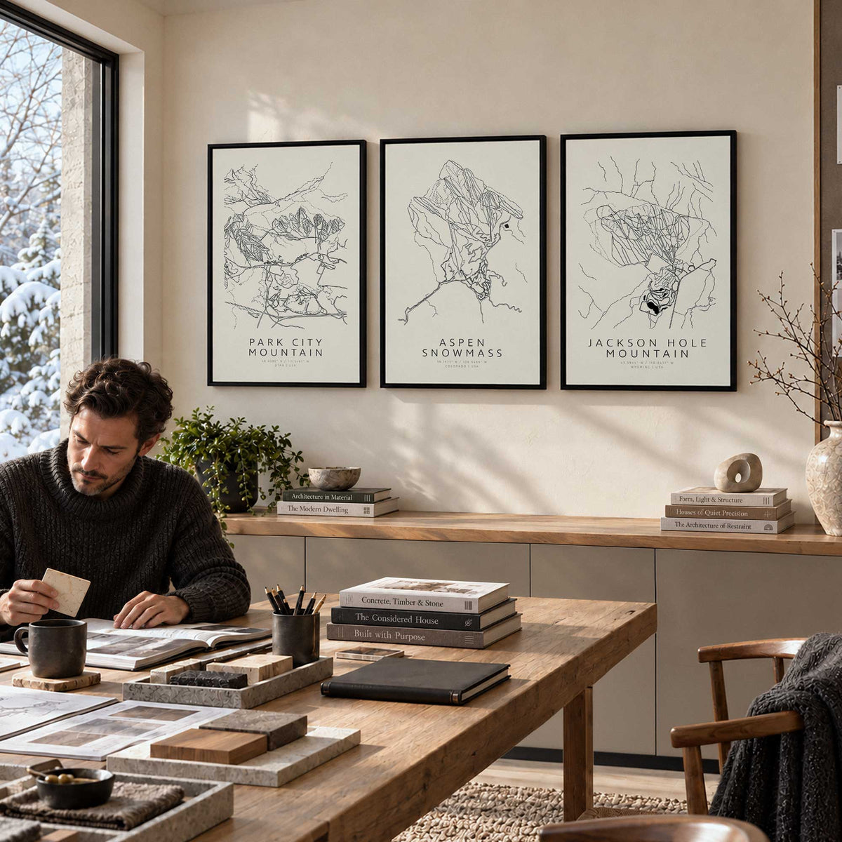 [Color:Satin Black], Picture of art in a Satin Black frame