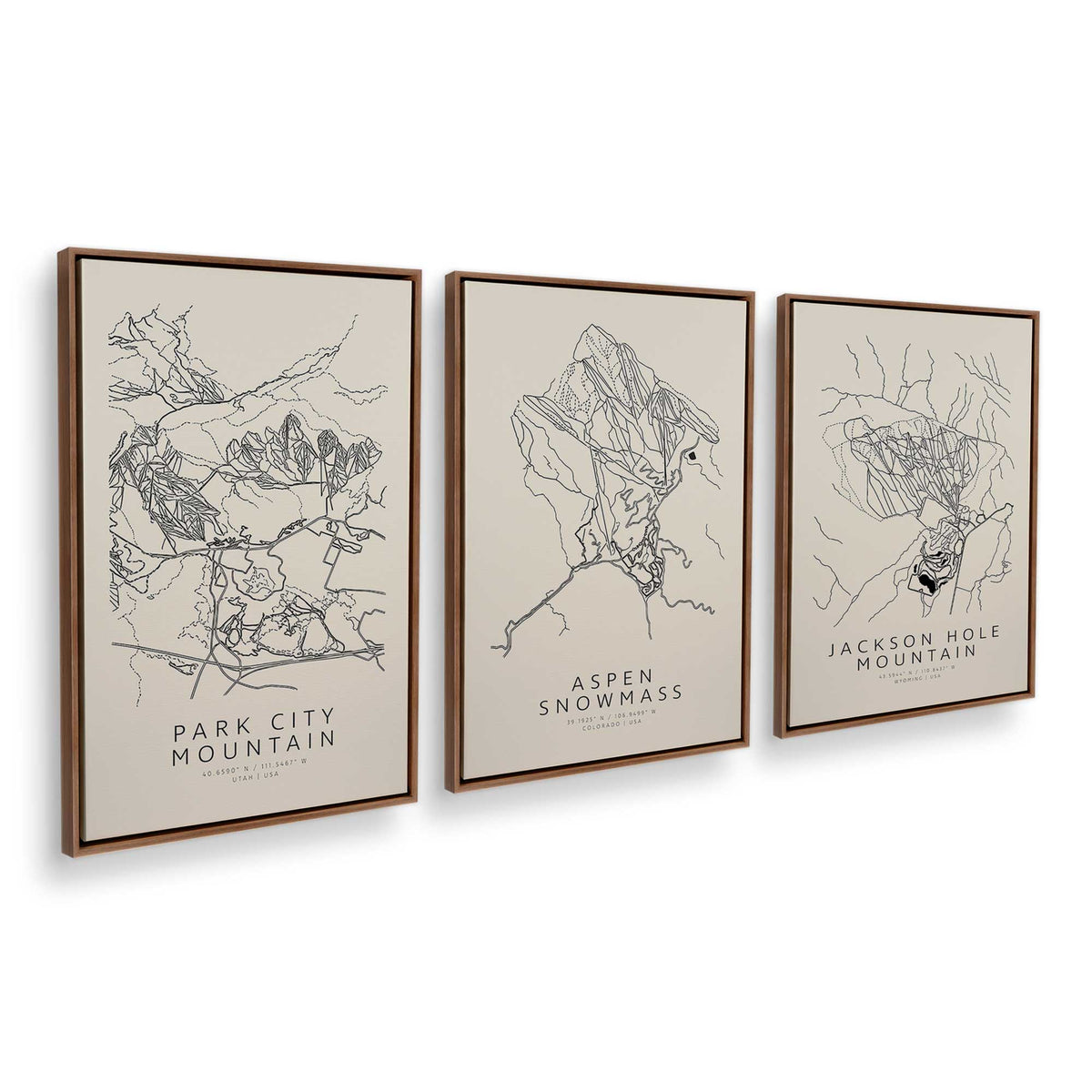 [Color:Walnut], Picture of art in a Walnut frame at an angle