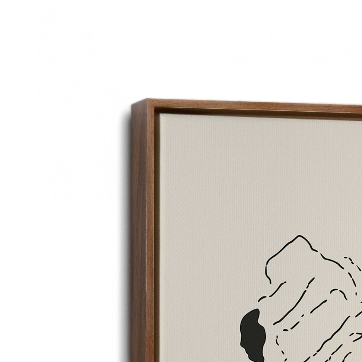[Color:Walnut], Picture of the corner of the art