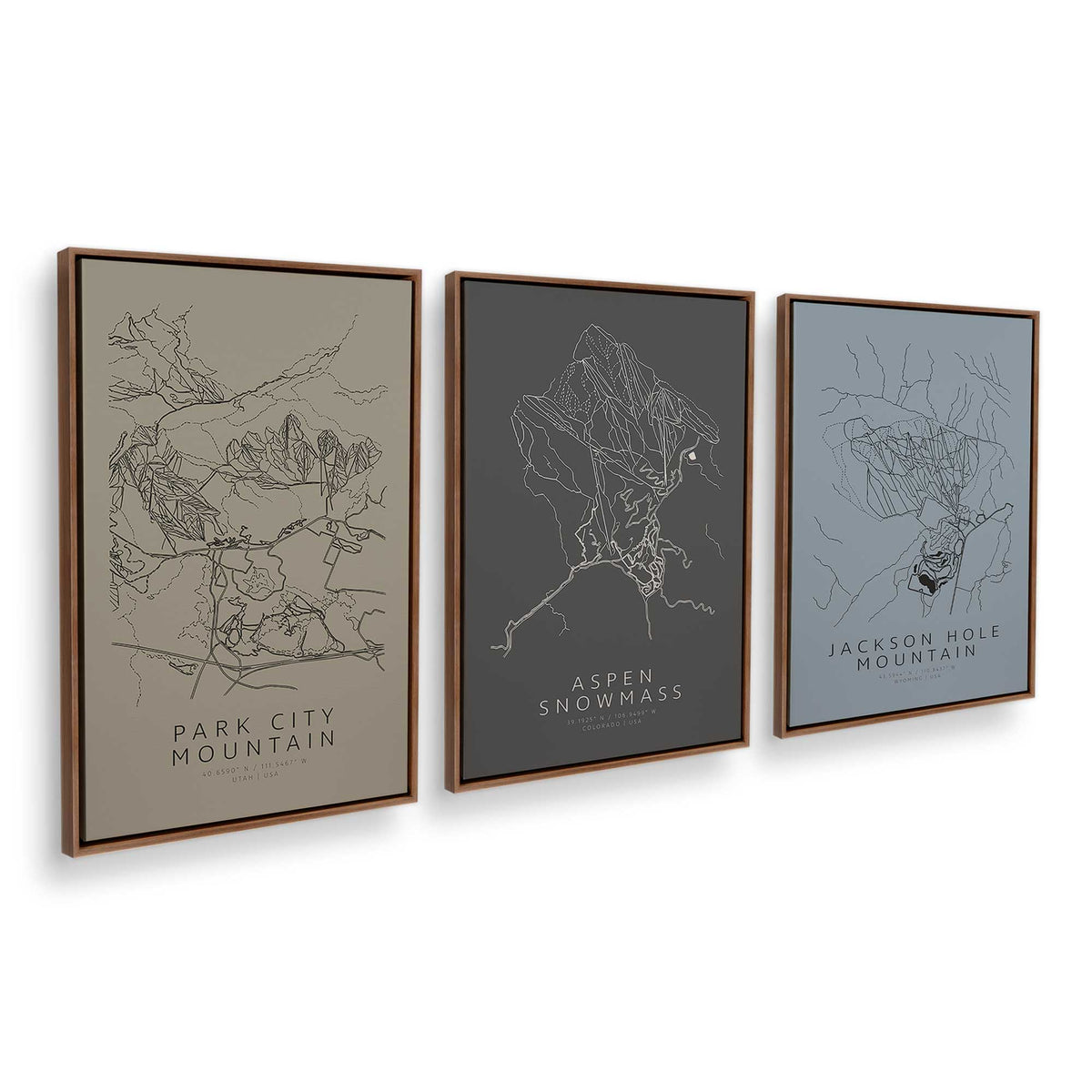 [Color:Walnut], Picture of art in a Walnut frame at an angle