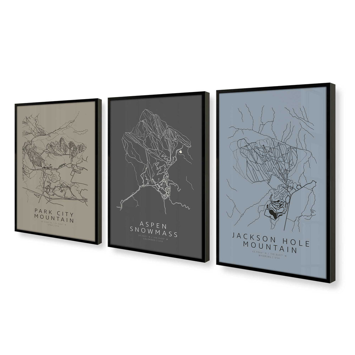 [Color:Satin Black], Picture of art in a Satin Black frame at an angle