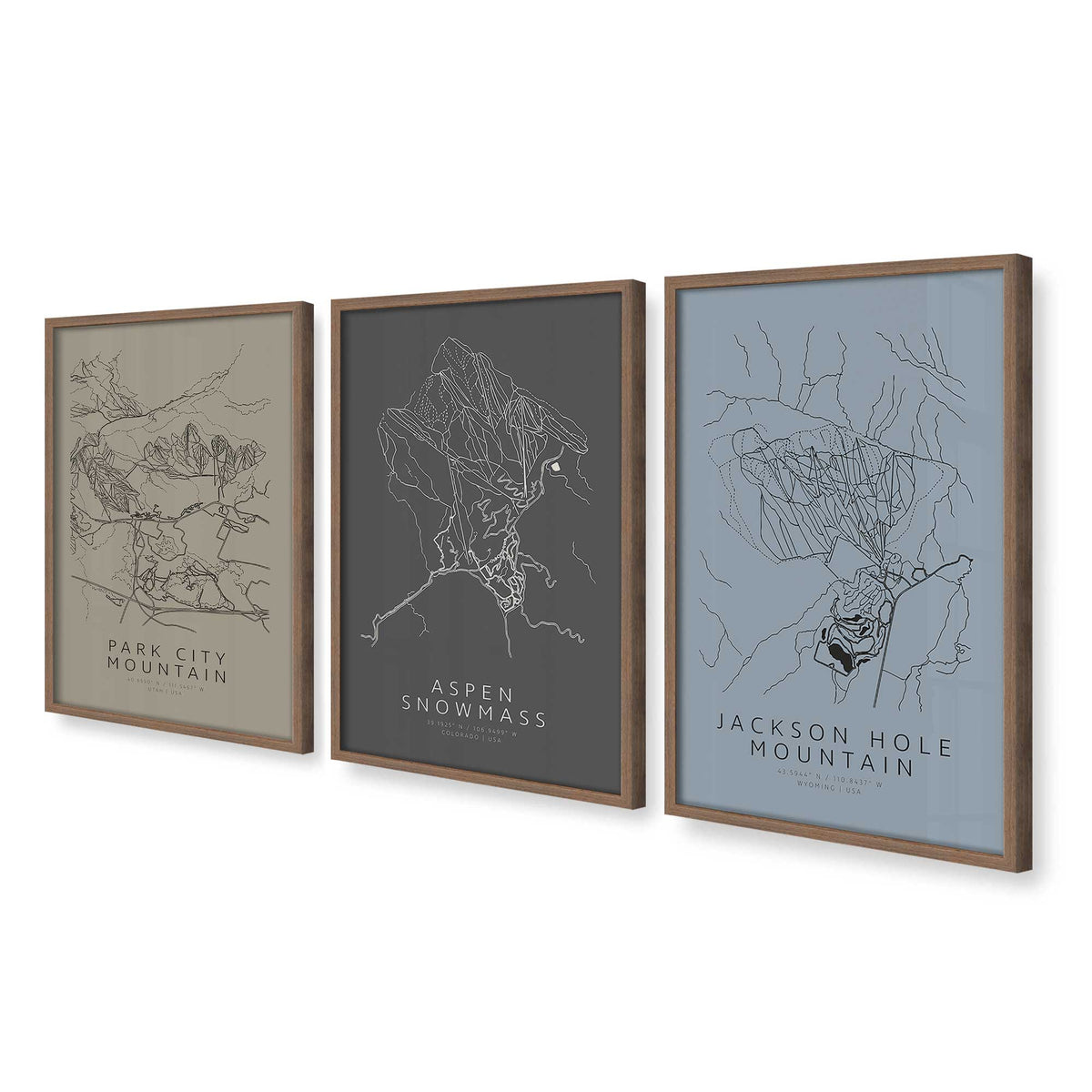 [Color:Walnut], Picture of art in a Walnut frame at an angle