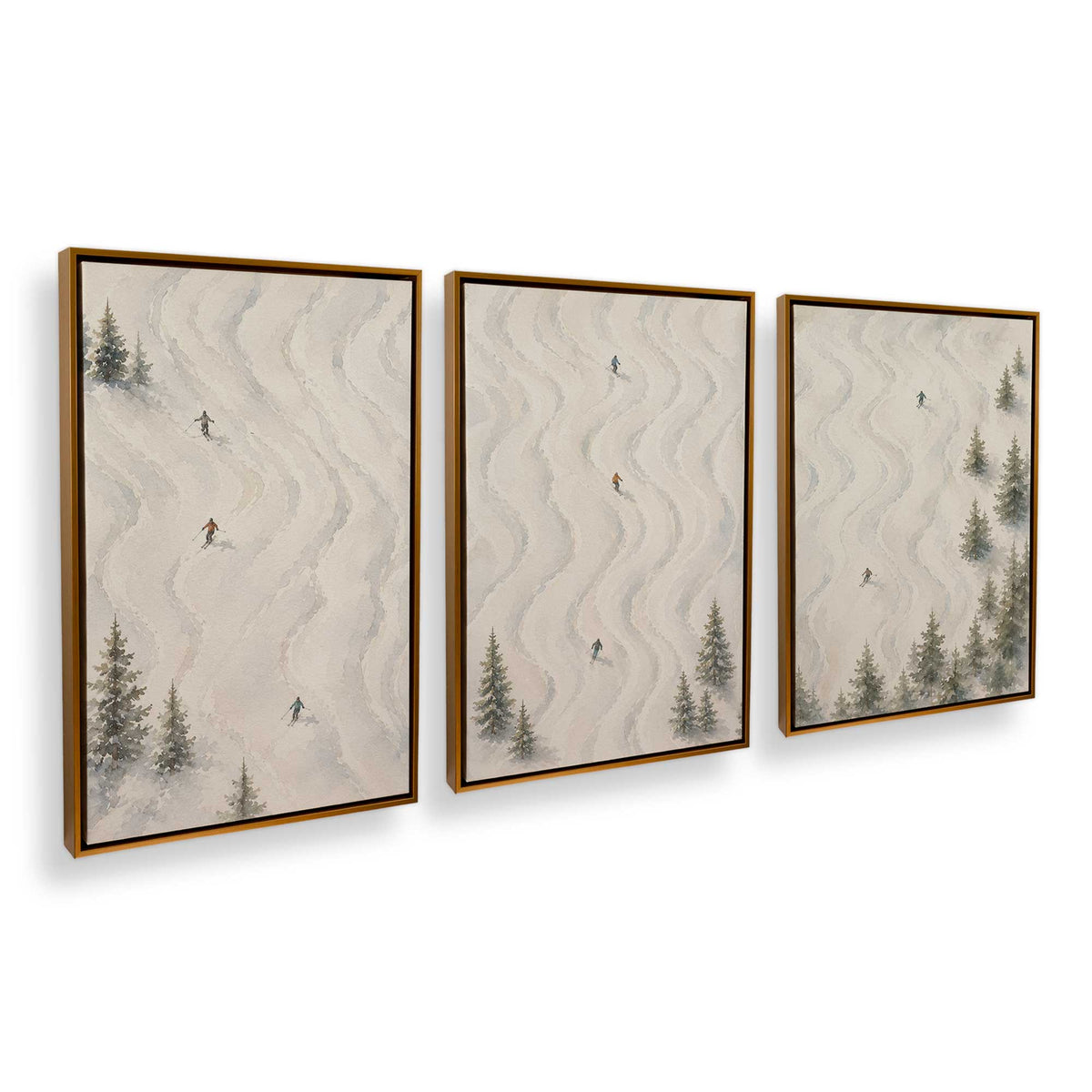 [Color:Polished Gold], Picture of art in a Polished Gold frame at an angle