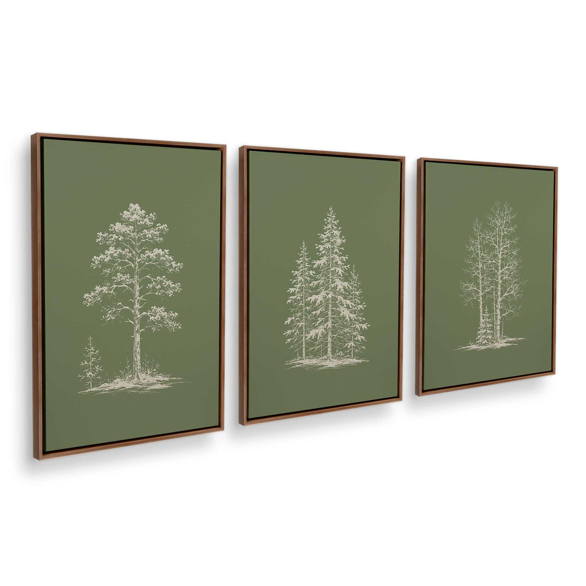 [Color:Walnut], Picture of art in a Walnut frame at an angle