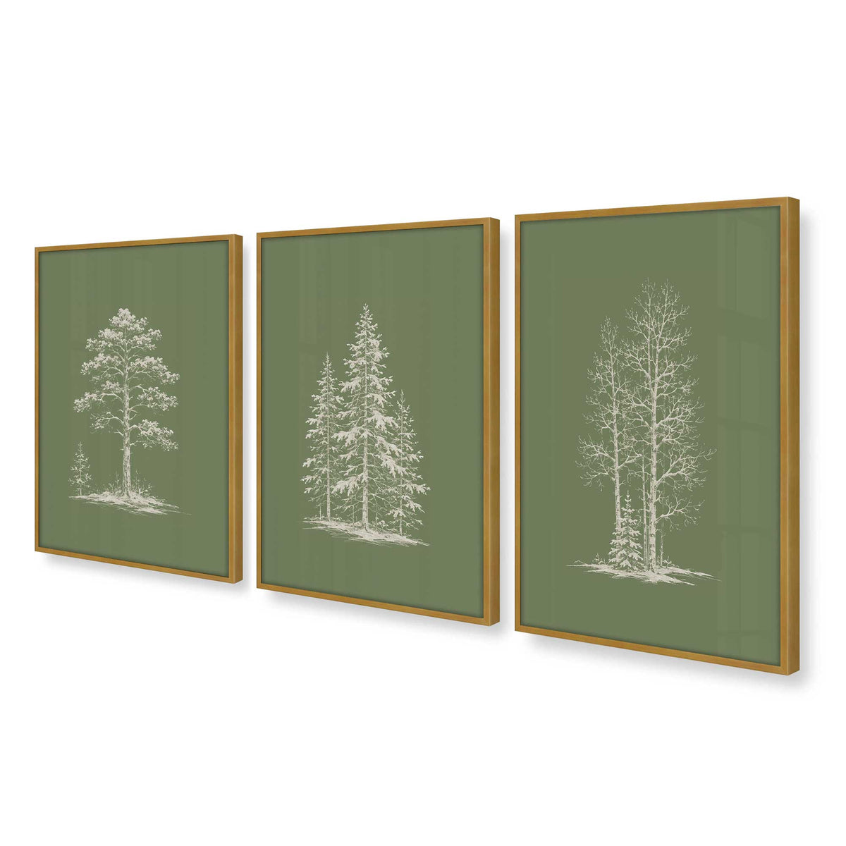 [Color:Polished Gold], Picture of art in a Polished Gold frame at an angle