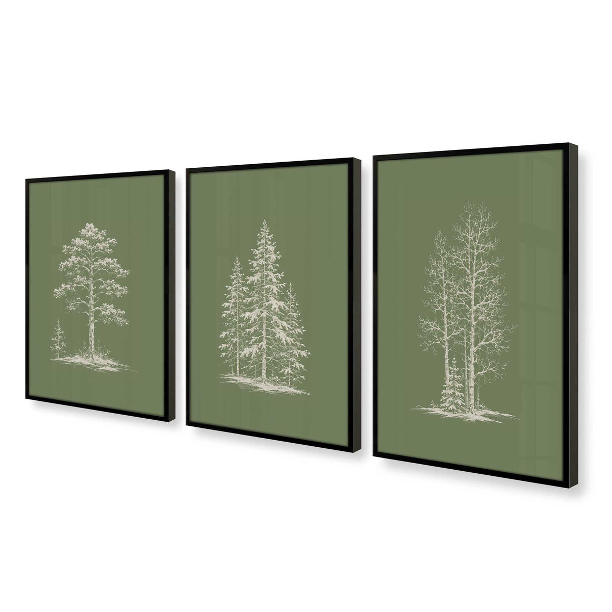 [Color:Satin Black], Picture of art in a Satin Black frame at an angle