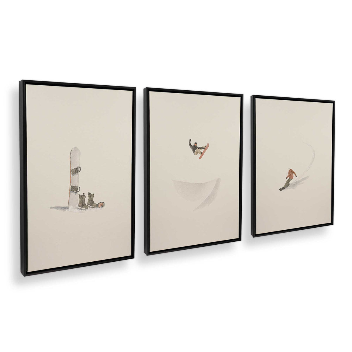 [Color:Satin Black], Picture of art in a Satin Black frame at an angle