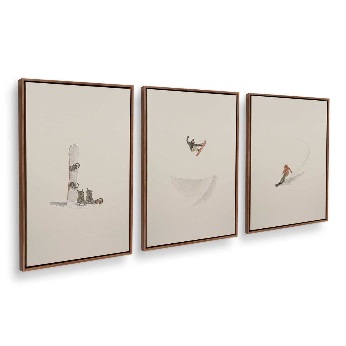 [Color:Walnut], Picture of art in a Walnut frame at an angle