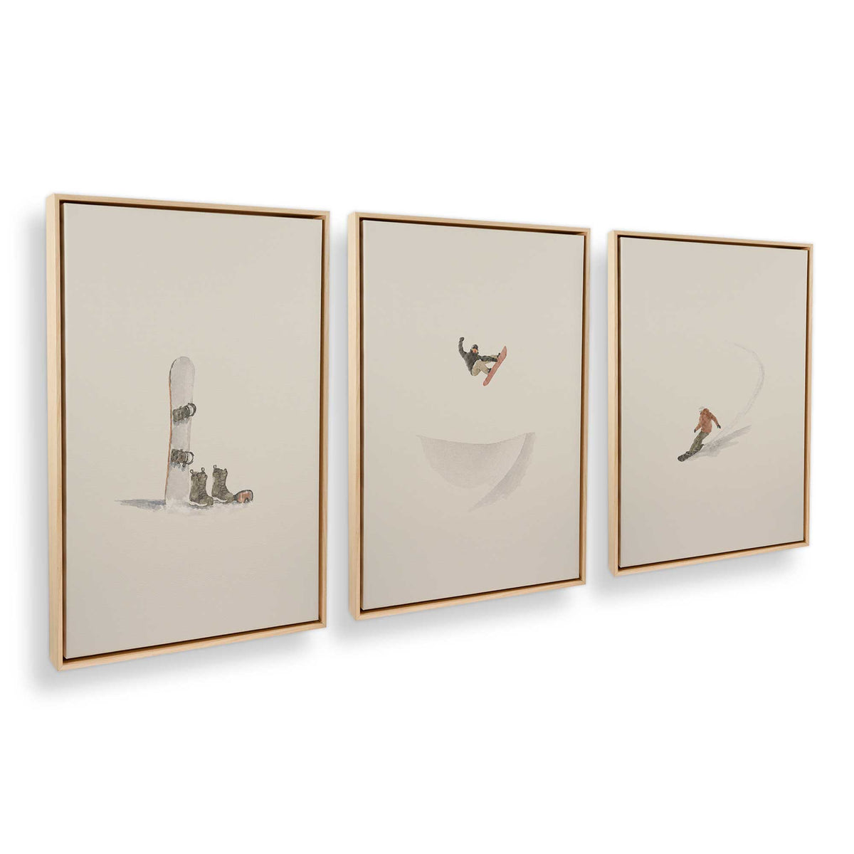 [Color:American Maple], Picture of art in an American Maple frame at an angle