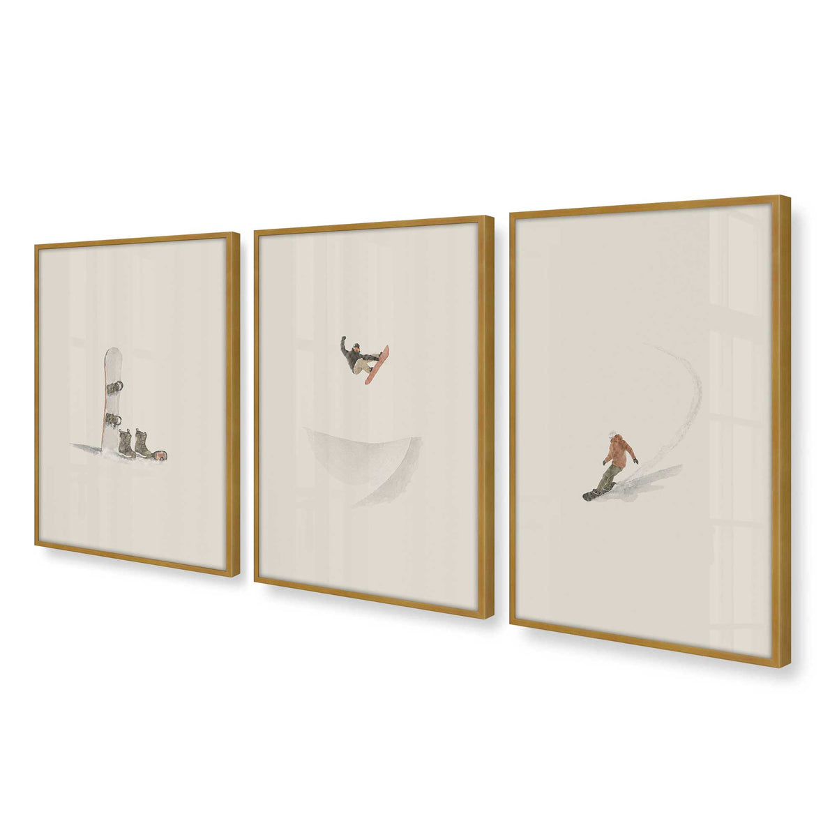 [Color:Polished Gold], Picture of art in a Polished Gold frame at an angle
