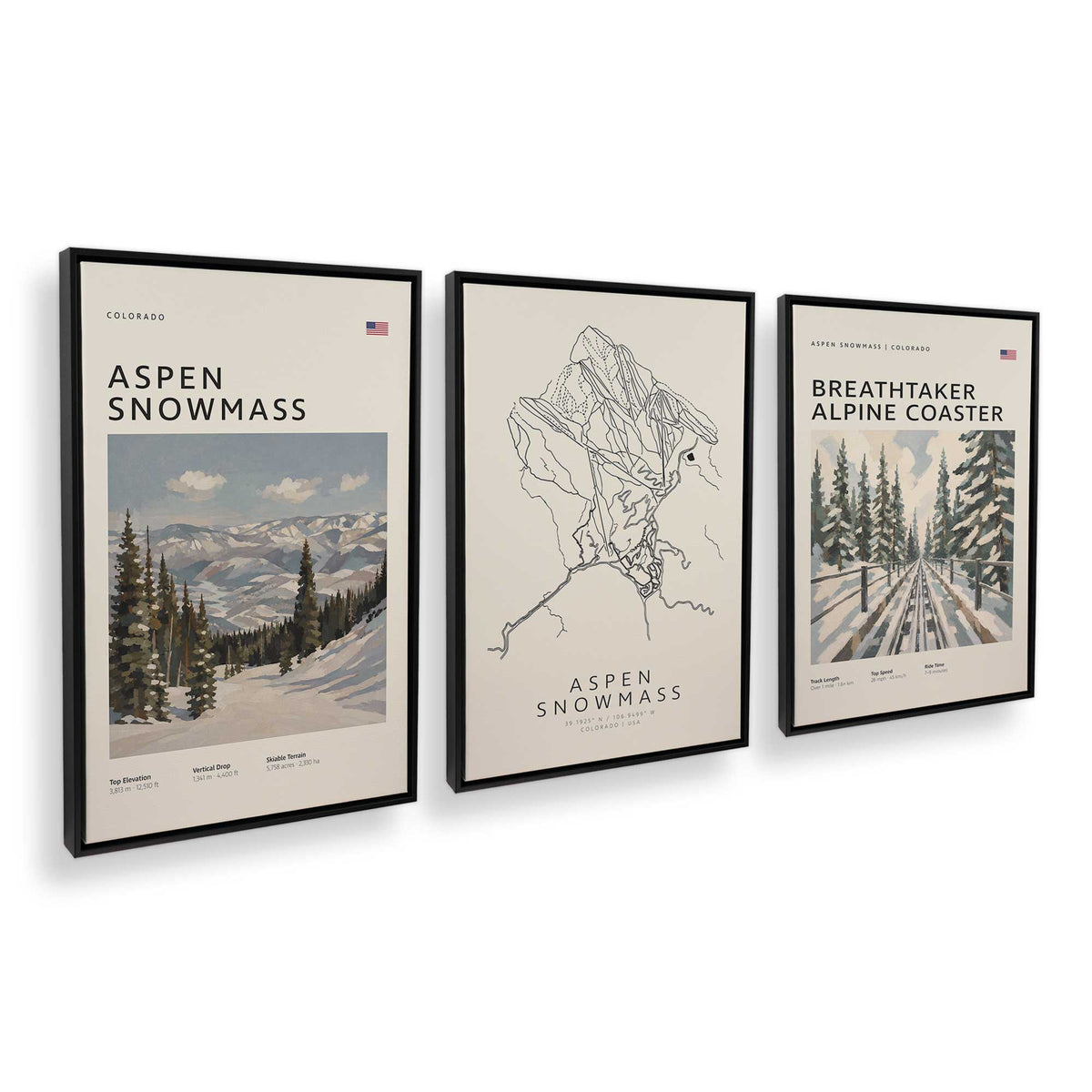 [Color:Satin Black], Picture of art in a Satin Black frame at an angle