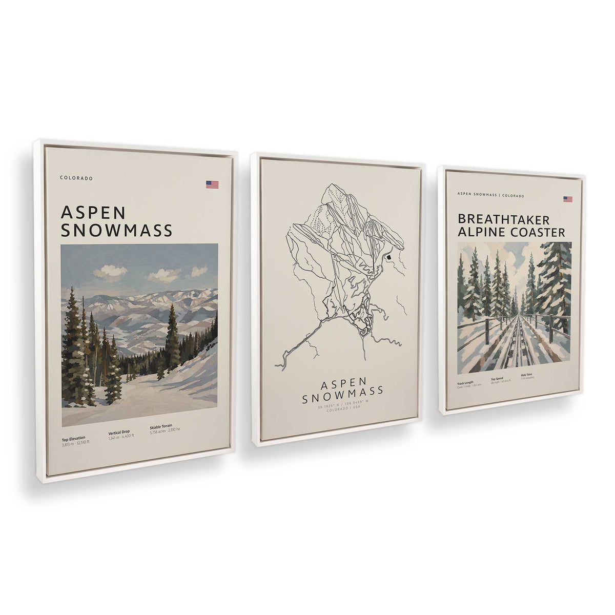 [Color:Opaque White], Picture of art in a White frame at an angle