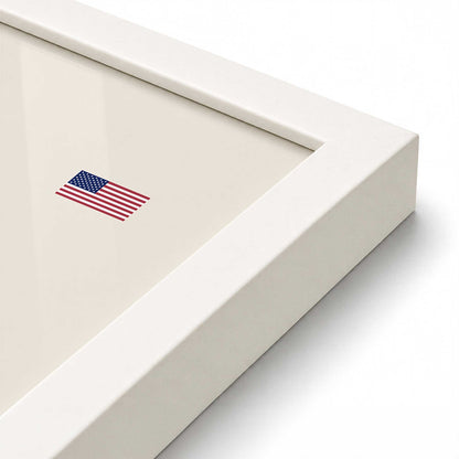 [Color:Opaque White], Picture of art in an Opaque White frame of the corner