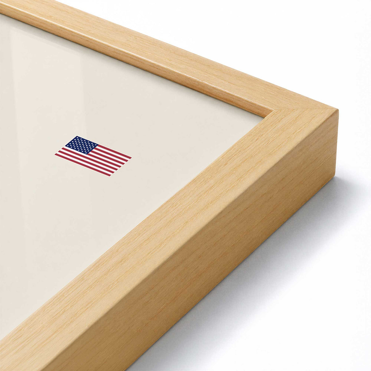 [Color:American Maple], Picture of art in an American Maple frame of the corner