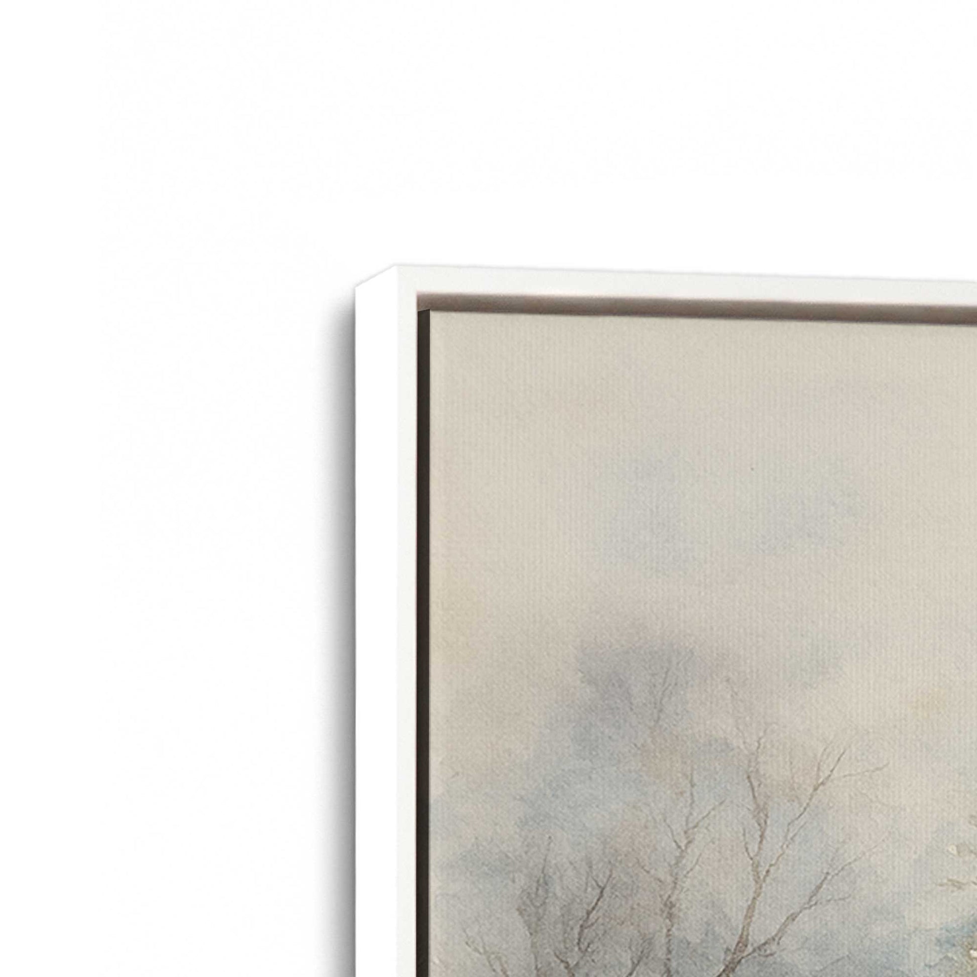 [Color:Opaque White], Picture of art in a White frame at an angle