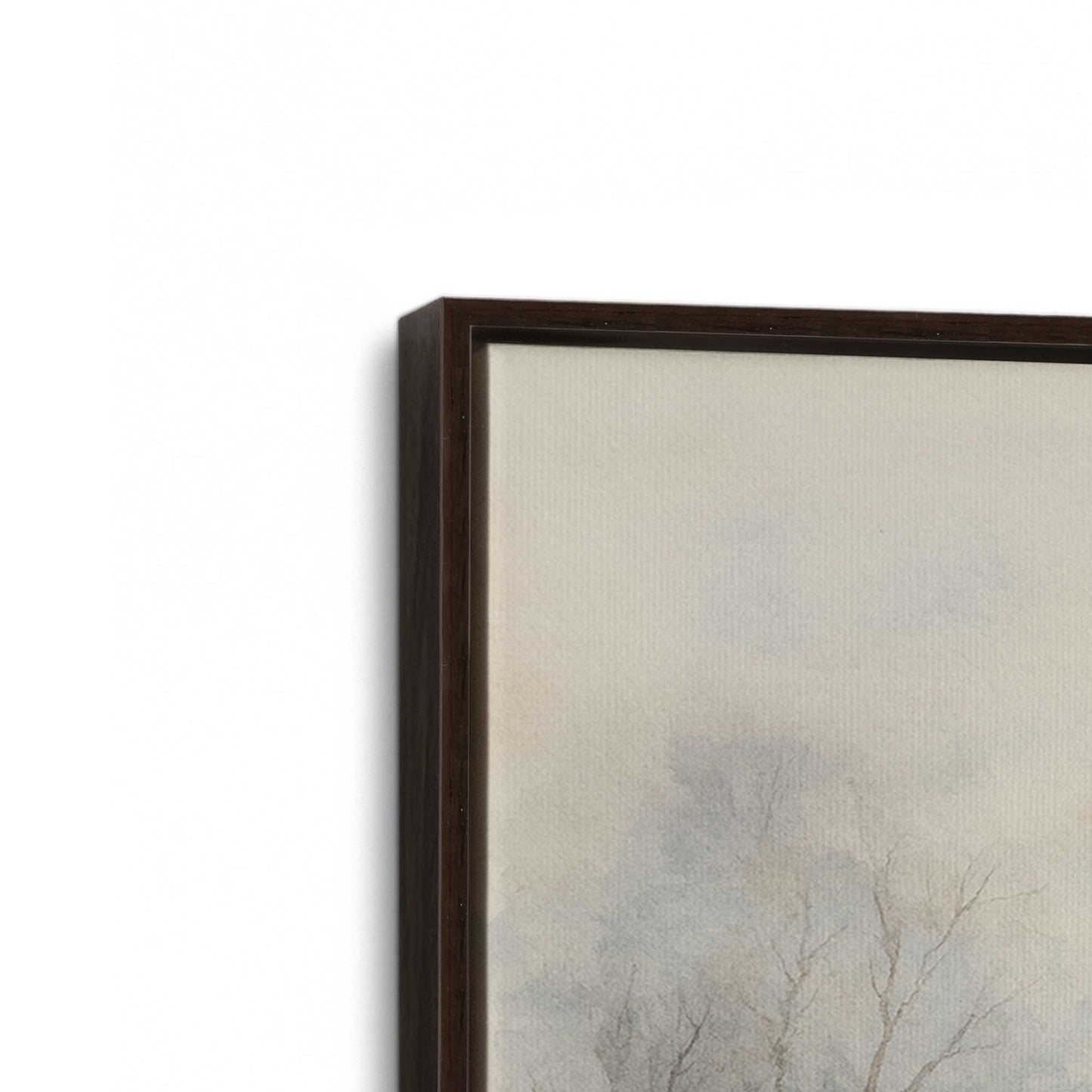 [Color:Espresso], Picture of art in a Espresso frame at an angle