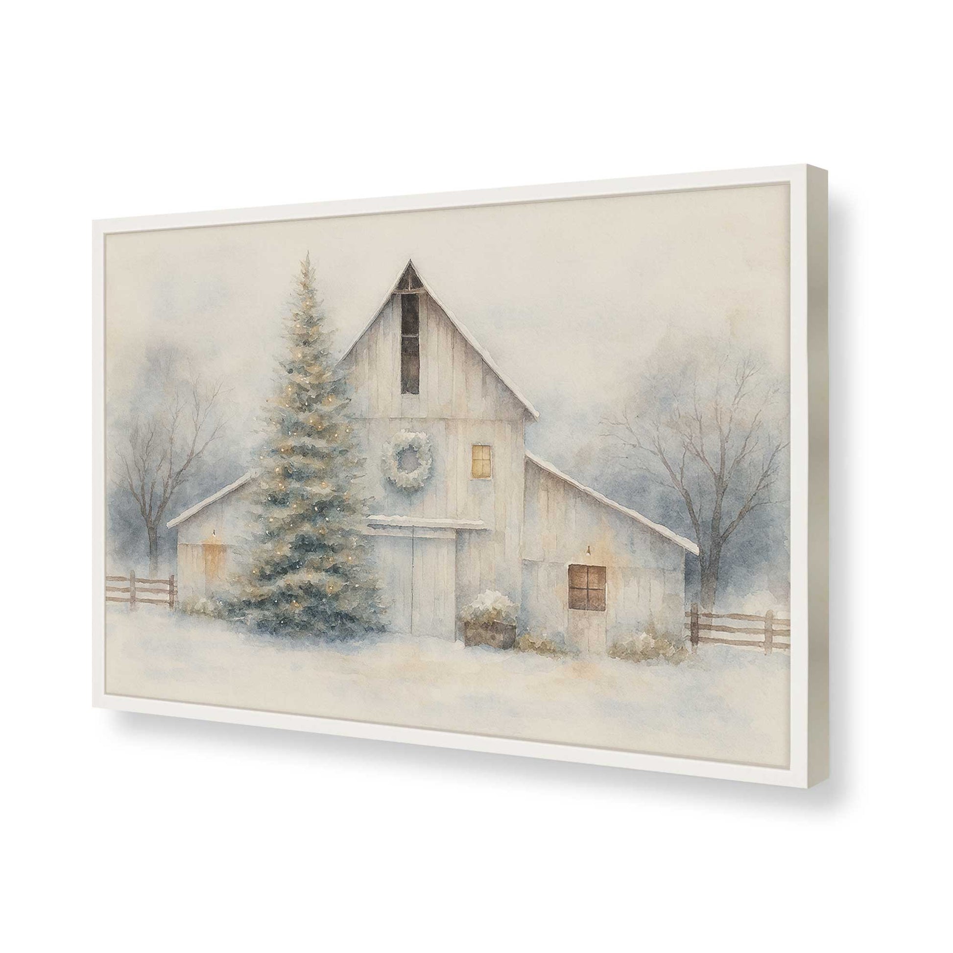 [Color:Opaque White], Picture of art in a Opaque White frame of the corner