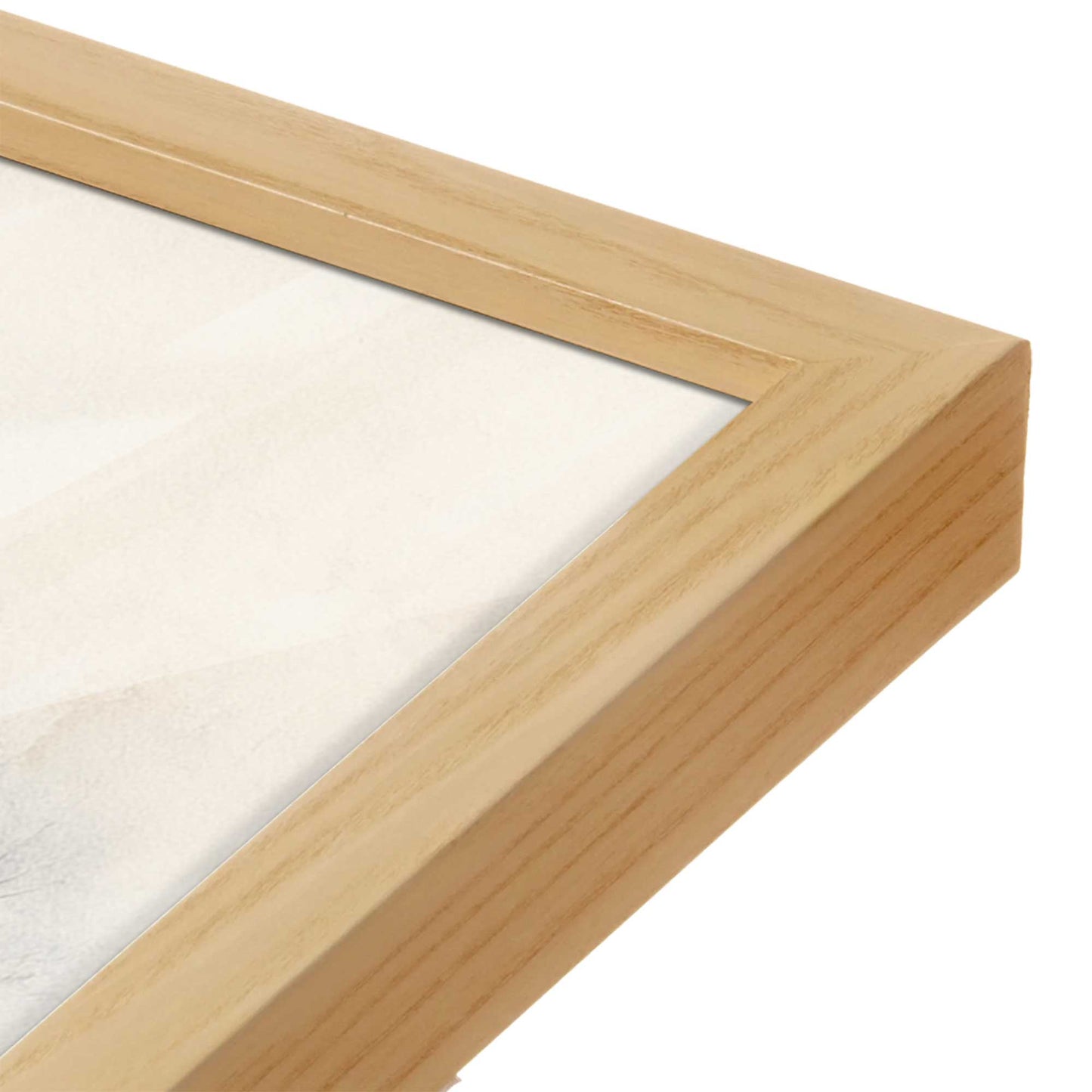 [Color:American Maple], Picture of art in a American Maple frame at an angle